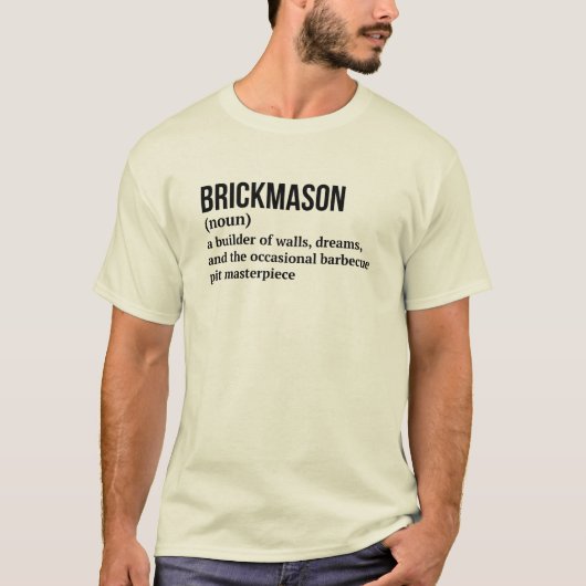 Funny Mason Worker Definition Shirt (Vorderseite)