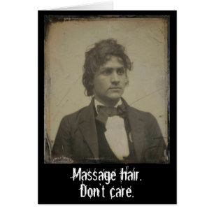 Funny Massage Hair Keine Sorge Vintages Foto