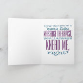 Funny Massage School Abschluss Herzlichen Glückwun Karte (Innenseite)