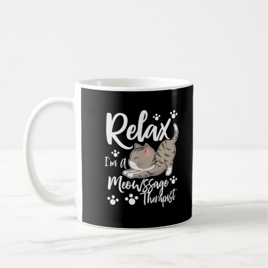Funny Massage Therapeut Katze Geschenk Kaffeetasse (Links)