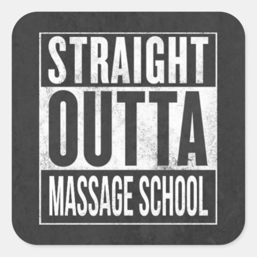 Funny Massage Therapy Student School Abschluss Quadratischer Aufkleber (Vorderseite)