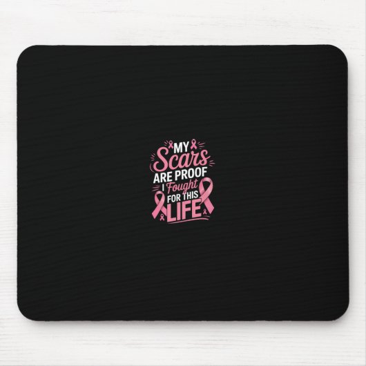 Funny Mastektomy Brustkrebs Krieger Mousepad (Vorne)
