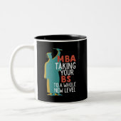 Funny Master Abschluss MBA mit BS auf eine neue Eb Zweifarbige Tasse (Links)