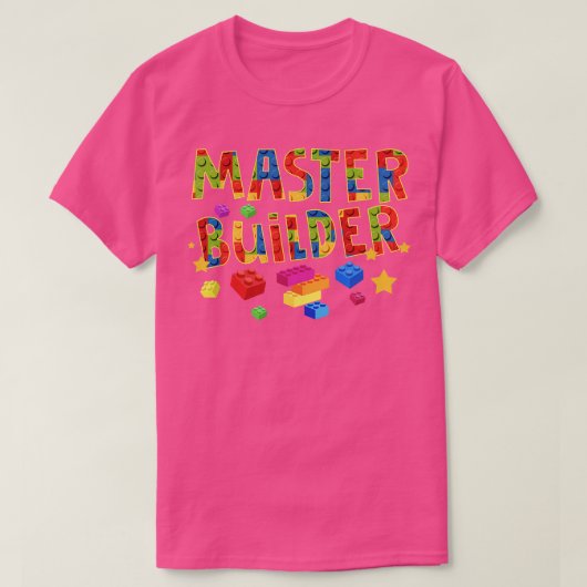 Funny Master Builder Gebäude Blocks Brick Builder T-Shirt (Design vorne)