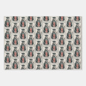 Funny Master Graduation Gift Skeleton Graduate  Geschenkpapier Set (Vorderseite)