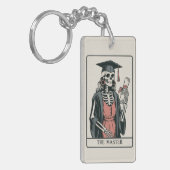 Funny Master Graduation Gift Skeleton Graduate  Schlüsselanhänger (Vorderseite links)