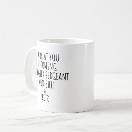 Funny Master Sergeant Gift Army Militär Werbeaktio Kaffeetasse (Vorderseite Links)
