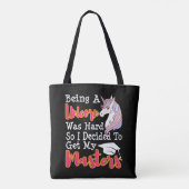 Funny Masters Degree Abschluss MSW MBA Geschenk Tasche (Rückseite)