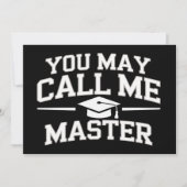 Funny Masters Degree MBA Education Graduation Einladung (Vorderseite)