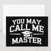 Funny Masters Degree MBA Education Graduation Einladung (Vorne/Hinten)