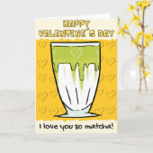 Funny Matcha Valentine Card Karte (Gelbe Blume)