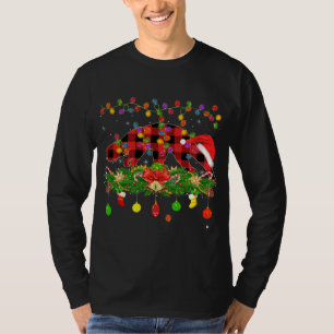 Funny Matching Buffalo Kariert Anteater Christmas  T-Shirt