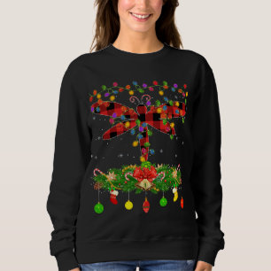 Funny Matching Buffalo Kariert Dragonfly Weihnacht Sweatshirt