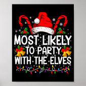 Funny Matching Christmas Most Likely To Party  Poster (Vorne)