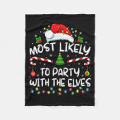 Funny Matching Christmas Most Likely To Party With Fleecedecke (Vorderseite)