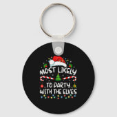 Funny Matching Christmas Most Likely To Party With Schlüsselanhänger (Vorderseite)