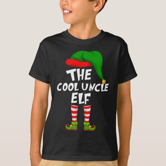 Funny Matching Family Christmas Der Coole Onkel El T-Shirt (Vorderseite)