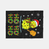 Funny Matching Family Santa Ho Ho Ho Ckleball Chri Fleecedecke (Vorderseite (Horizontal))