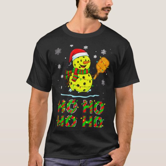 Funny Matching Family Santa Ho Ho Ho Ckleball Chri T-Shirt (Vorderseite)