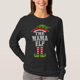 Funny Matching Family The Mama Elf Christmas Costu T-Shirt
