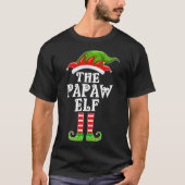 Funny Matching Family The Papaw Elf Christmas Cost T-Shirt (Vorderseite)