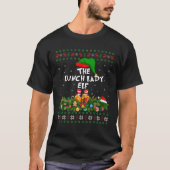 Funny Matching Family Ugly The Lunch Lady Elf Chri T-Shirt (Vorderseite)