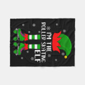 Funny Matching Group The Roller Skating Elf Christ Fleecedecke (Vorderseite (Horizontal))