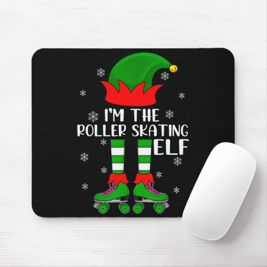 Funny Matching Group The Roller Skating Elf Christ Mousepad (Mit Mouse)