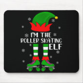 Funny Matching Group The Roller Skating Elf Christ Mousepad (Vorne)