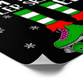 Funny Matching Group The Roller Skating Elf Christ Poster (Ecke)