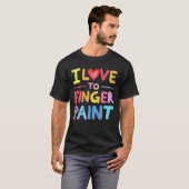 Funny Matching I Liebe to Finger Paint Couples T-Shirt (Vorne ganz)