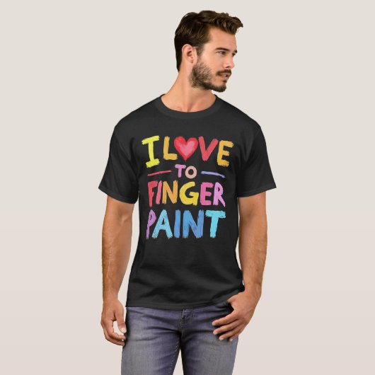 Funny Matching I Liebe to Finger Paint Couples T-Shirt (Vorne ganz)