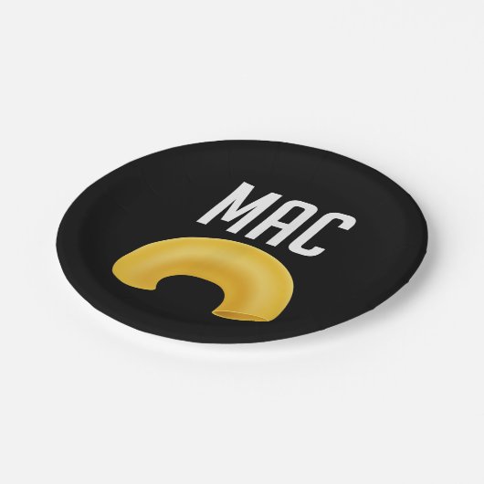 Funny Matching Macaroni und Käse Halloween Pappteller (Schrägansicht)