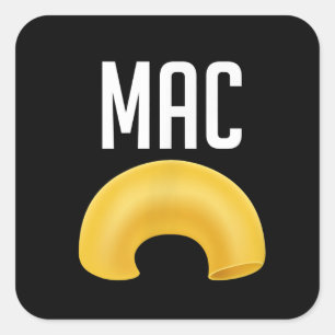 Funny Matching Macaroni und Käse Halloween Quadratischer Aufkleber