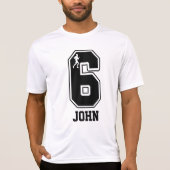 Funny Matching Number 6 Couple Running Custom Name T-Shirt (Vorderseite)