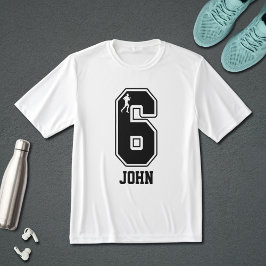 Funny Matching Number 6 Couple Running Custom Name T-Shirt