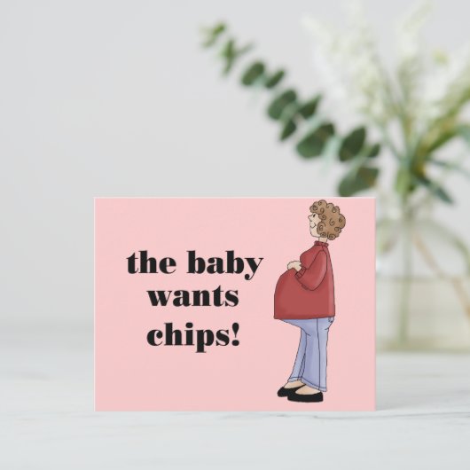 Funny Maternity Design Postkarte (Stehend Vorderseite)