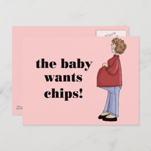 Funny Maternity Design Postkarte (Vorne/Hinten)