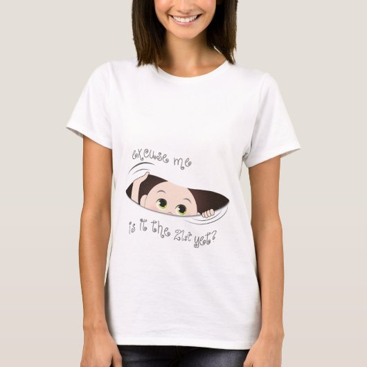 Funny Maternity - Ist es an der Zeit, dein trocken T-Shirt (Vorderseite)