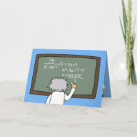 Funny Math Birthday Card Math Themed Cartoon