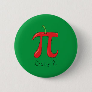 Funny Math Cherry Pi Symbol Button