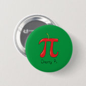 Funny Math Cherry Pi Symbol Button (Vorne & Hinten)