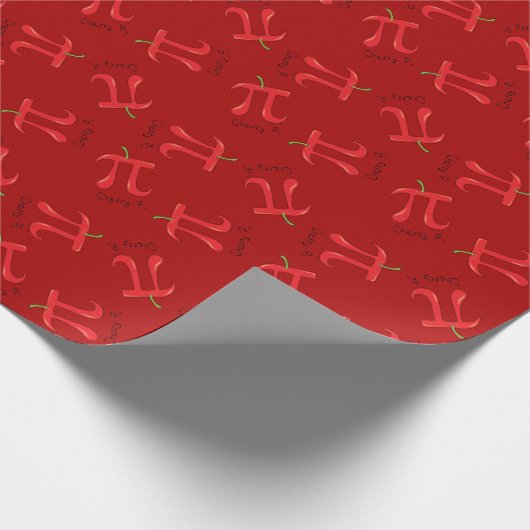 Funny Math Cherry Pi Symbol Geschenkpapier (Ecke)