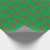 Funny Math Cherry Pi Symbol Geschenkpapier (Ecke)