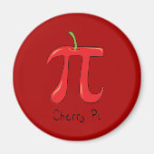 Funny Math Cherry Pi Symbol Magnet (Vorne)