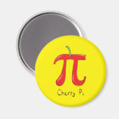 Funny Math Cherry Pi Symbol Magnet (Vorderseite/Rückseite)