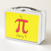 Funny Math Cherry Pi Symbol Metall Brotdose (Vorderseite)