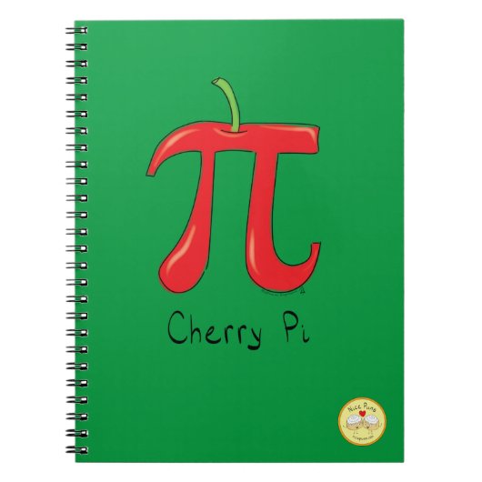 Funny Math Cherry Pi Symbol Notizblock (Vorderseite)