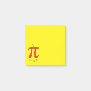Funny Math Cherry Pi Symbol Post-it Klebezettel