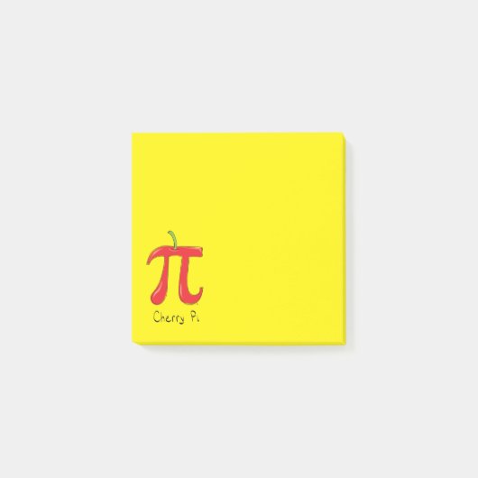 Funny Math Cherry Pi Symbol Post-it Klebezettel (Vorderseite)